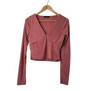 21 Saints Y2K Babydoll Top Sz L Slinky Stretch Coquette Feminine Dainty Romantic